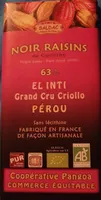 Chocolate Pasas 63% El Oro De Los Andes