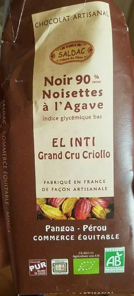 El Inti noir noisettes 90%