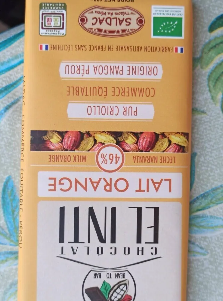 46% Cacao Lait Orange Criollo