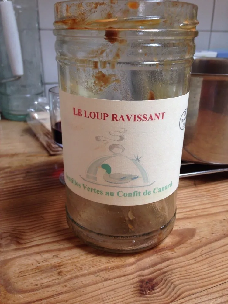 Lentilles verte au confit de canard