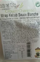Wrap Kebab Sauce Blanche