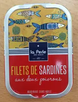 Filets de sardines sans huile aux 2 poivrons