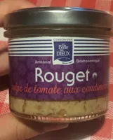 Verrine de rouget à la pulpe de tomates et condiments