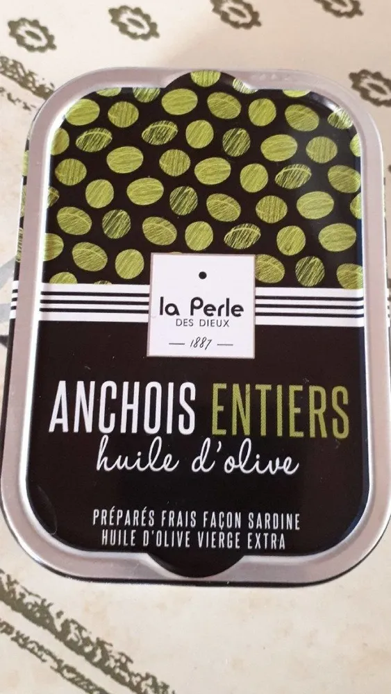 Anchois entiers à l'huile d'olive