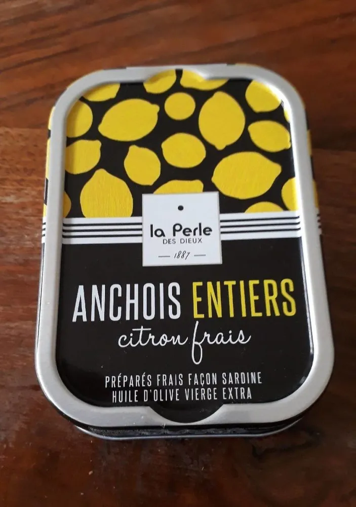 Anchois entiers citron frais