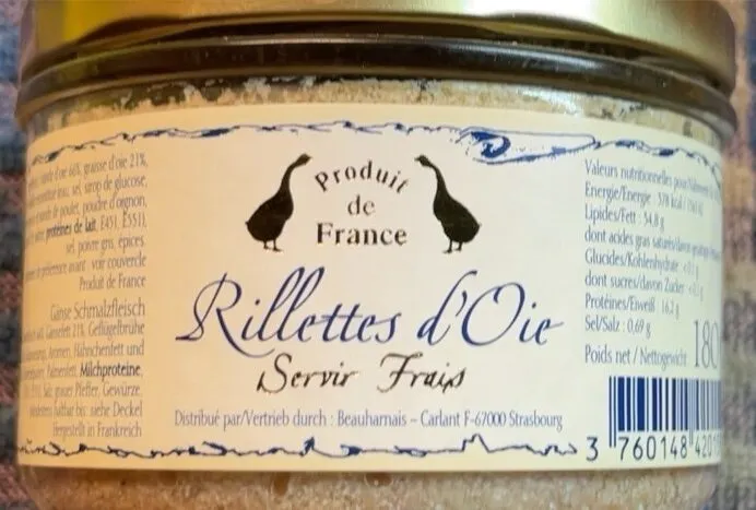 100% Gänse-rillettes Von Beauharnais, 180g