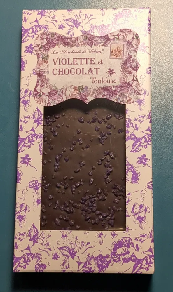 Chocolat tablette noir violette