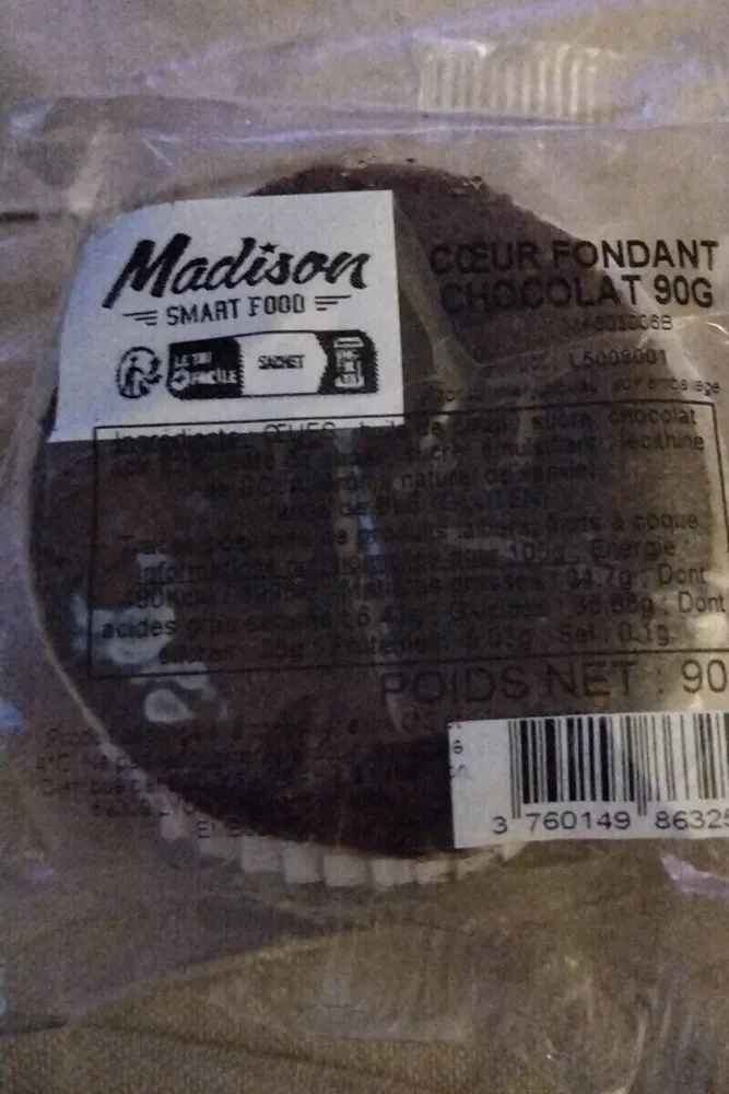 CŒUR FONDANT CHOCOLAT 90G
