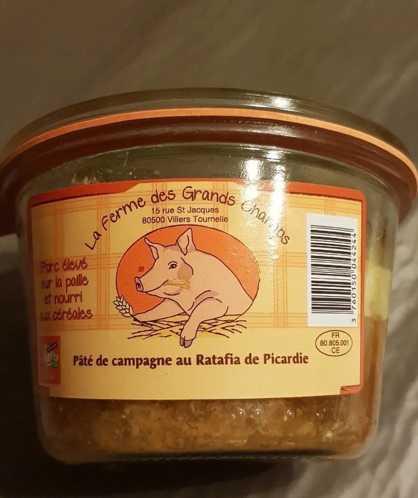 Pate de campagne au ratifié de Picardie