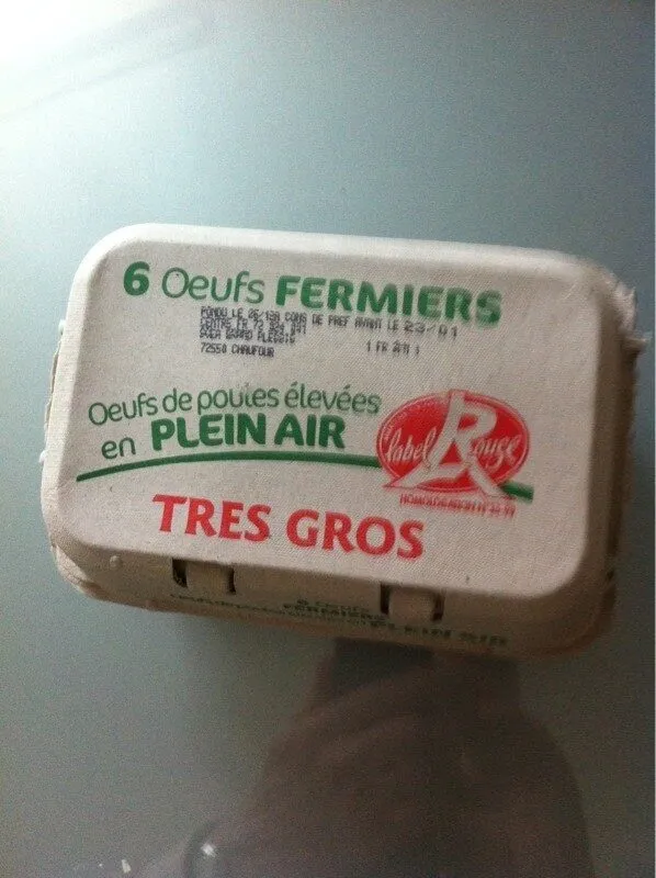 6 œufs fermiers Lebel Rouge