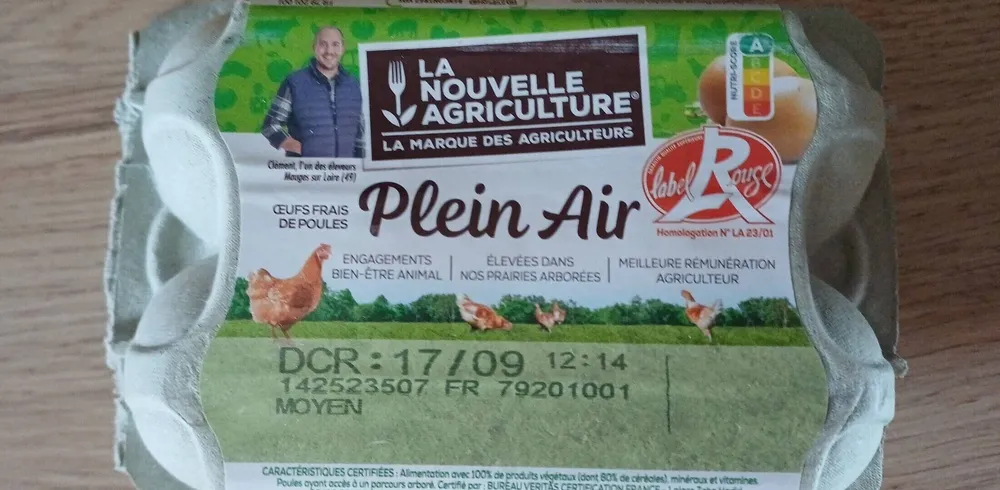 Oeufs frais de poules Label Rouge