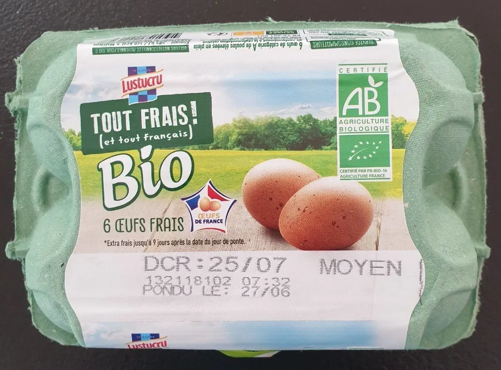 6 œufs frais Bio