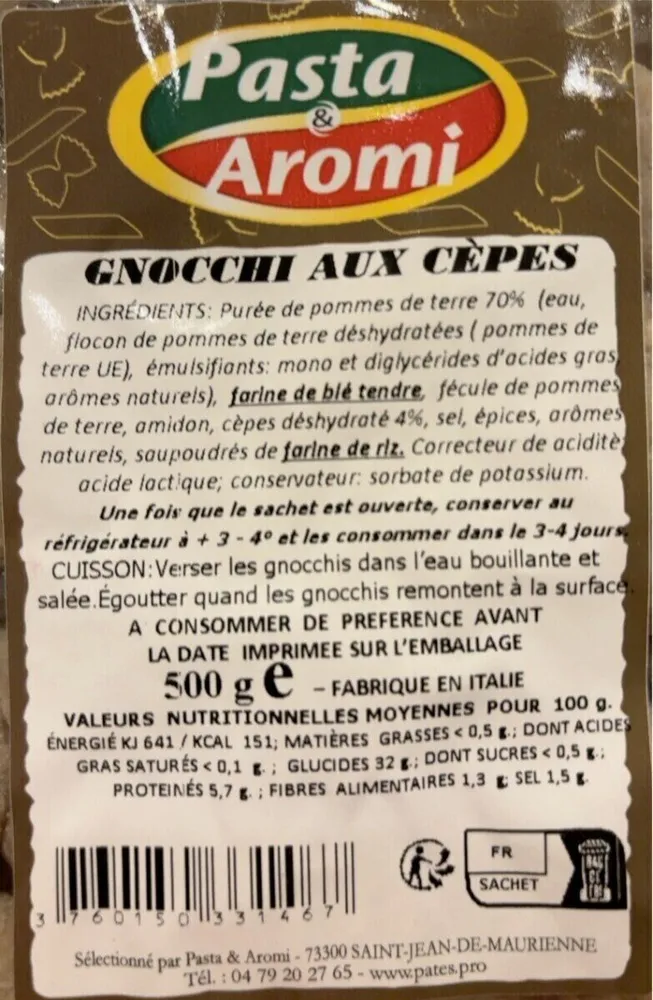Gnocchi aux cèpes