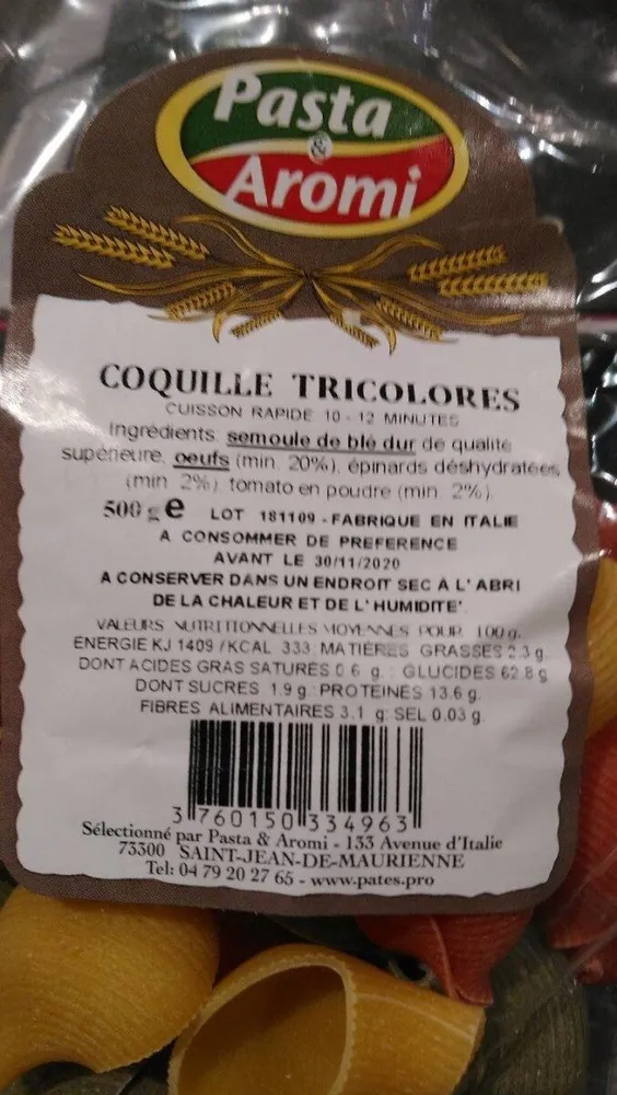 Coquille tricolores