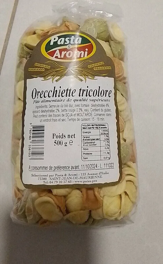 Orecchiette tricolore