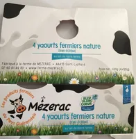 4yaourts fermiers nature demi écrémé
