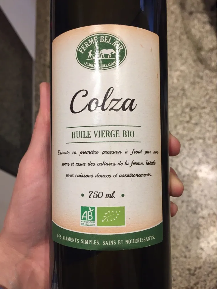 Huile vierge bio de colza