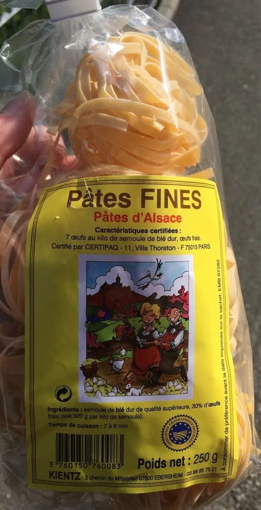 Pates fines d'alsace