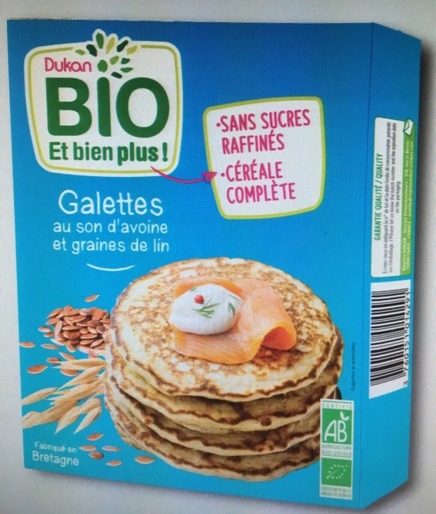 Galettes au son d'avoine et graines de lin DUKAN Bio