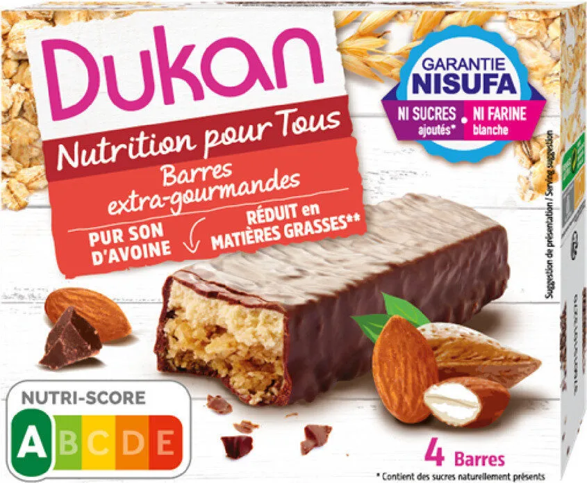 Barres son avoine chocolat sans sucres ajoutés