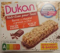 Barres au chocolat et graines de chia