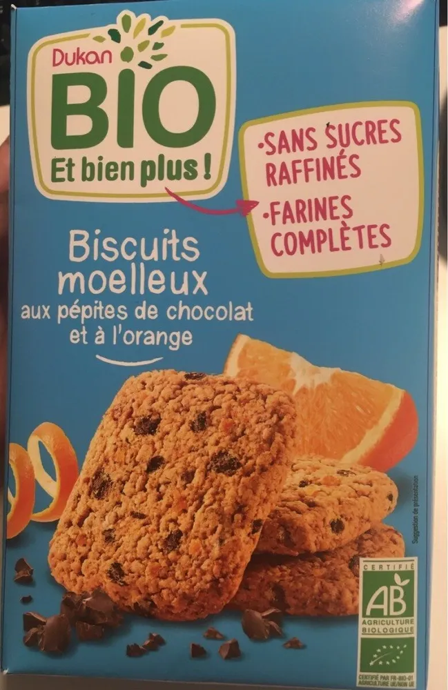 Biscuits moelleux chocolat orange bio