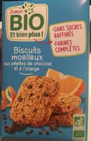 Biscuits moelleux chocolat orange bio