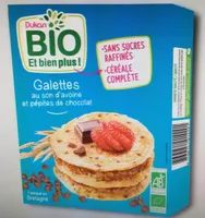 Galettes au son d'avoine et pépites de chocolat