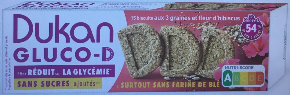 Biscuits Gluco-D graines et Fleur d'hibiscus
