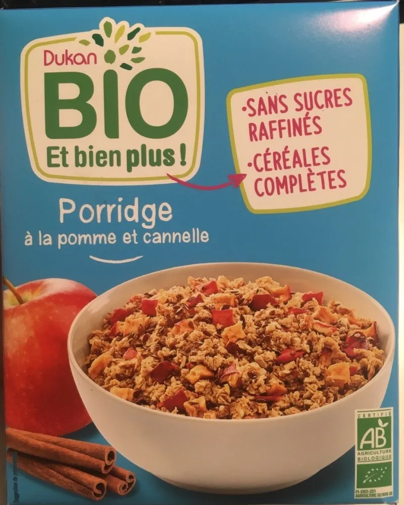 Porridge pomme cannelle bio
