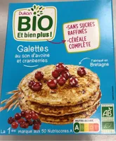 Galettes au son d’avoine et cranberries