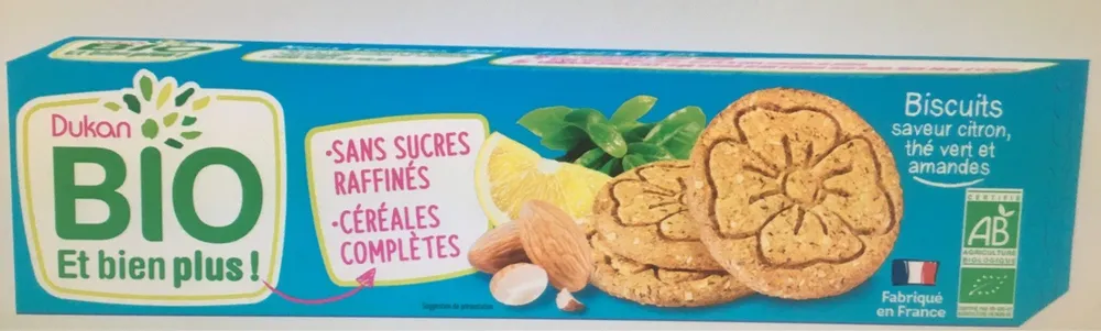 Biscuits bio citron amande et chocolat noir