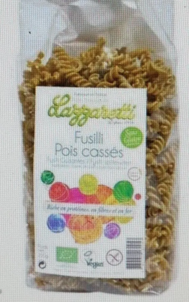 Fusili de pois cassés sans gluten bio