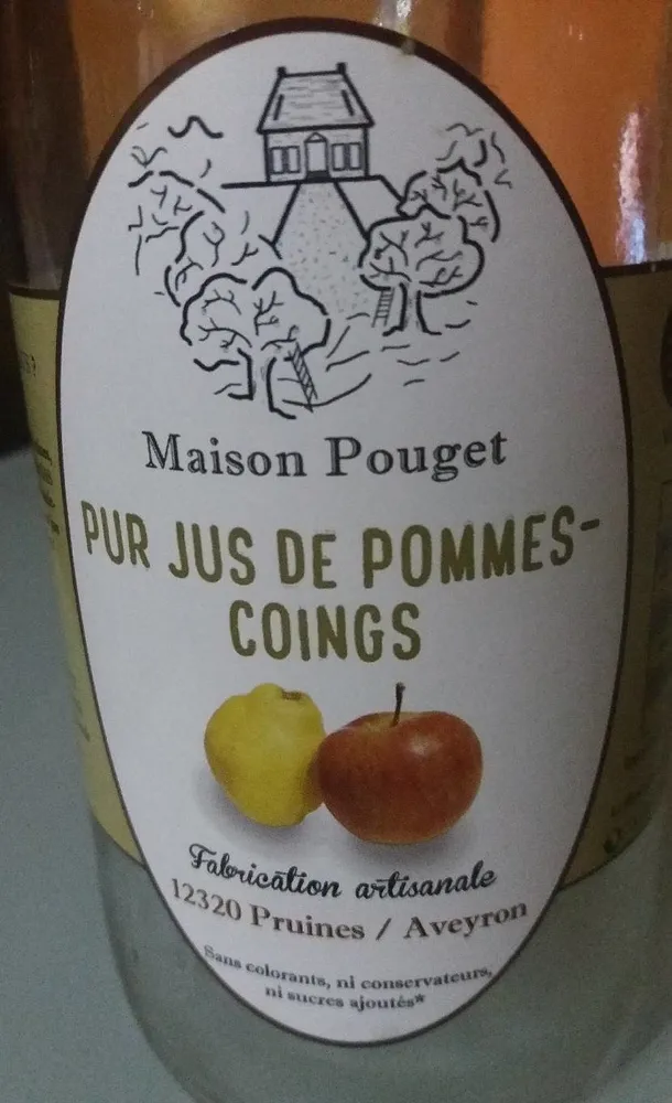 Pur jus de pommes coings