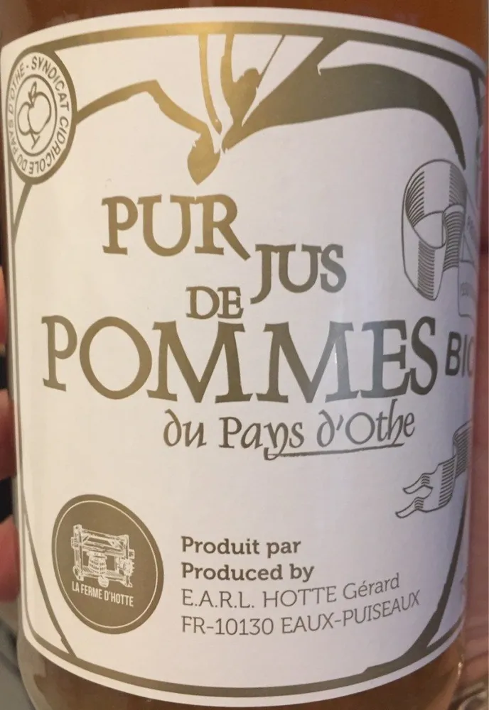 Pur jus de pommes du pays d'Othe