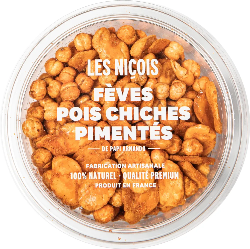 Fèves pois chiches pimentés