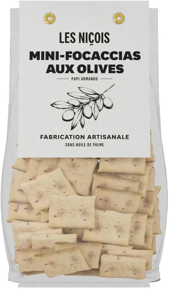 Mini-focaccias aux olives