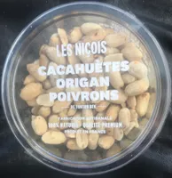 Cacahuètes origan poivrons