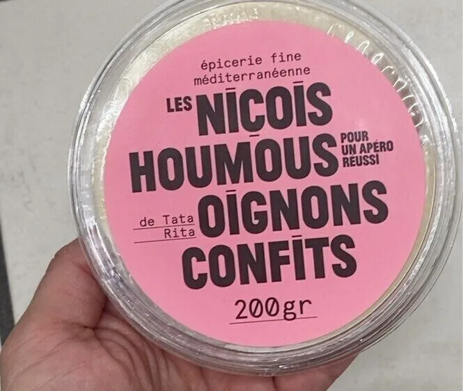 Houmous oignons confits