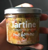 Tartine carotte asperge gingembre