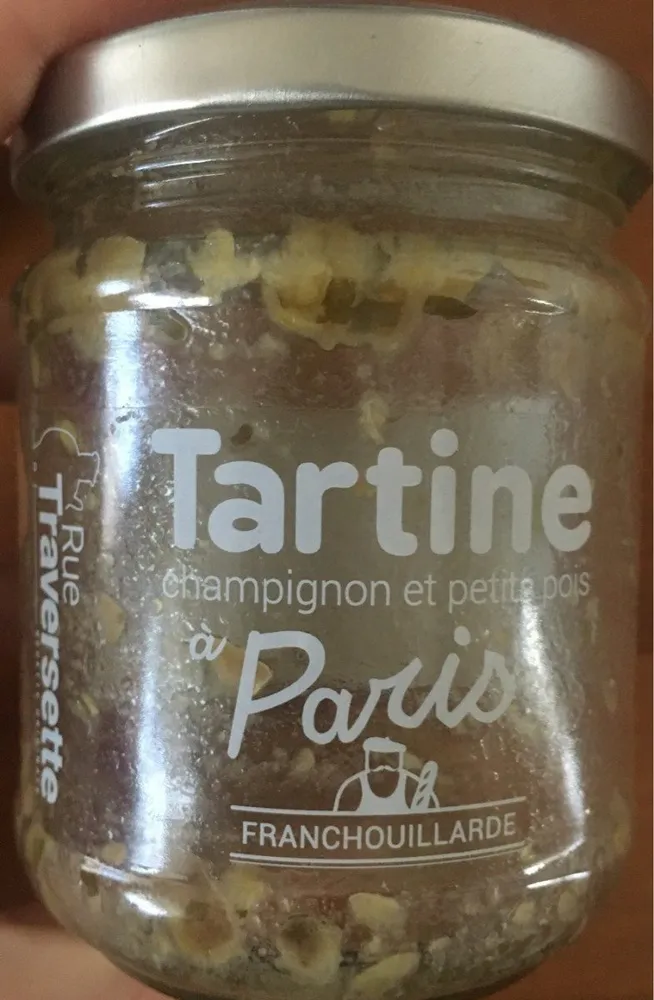 Tartine champignon et petits pois
