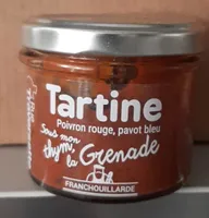 Tartine poivron rouge pavot bleu