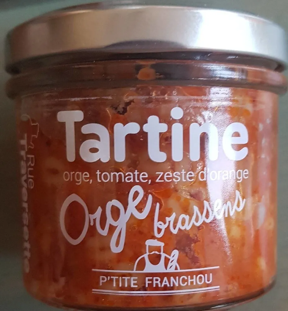 Tartine orge, tomate, zeste d'orange