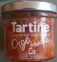 Tartine orge, tomate, zeste d'orange