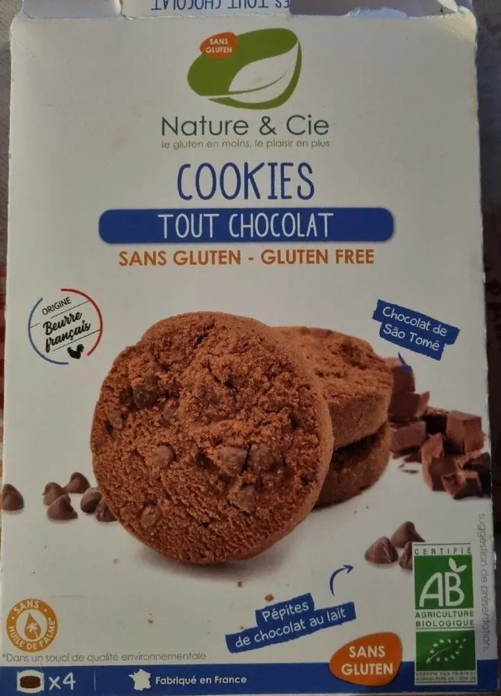 Cookies tout chocolat sans gluten
