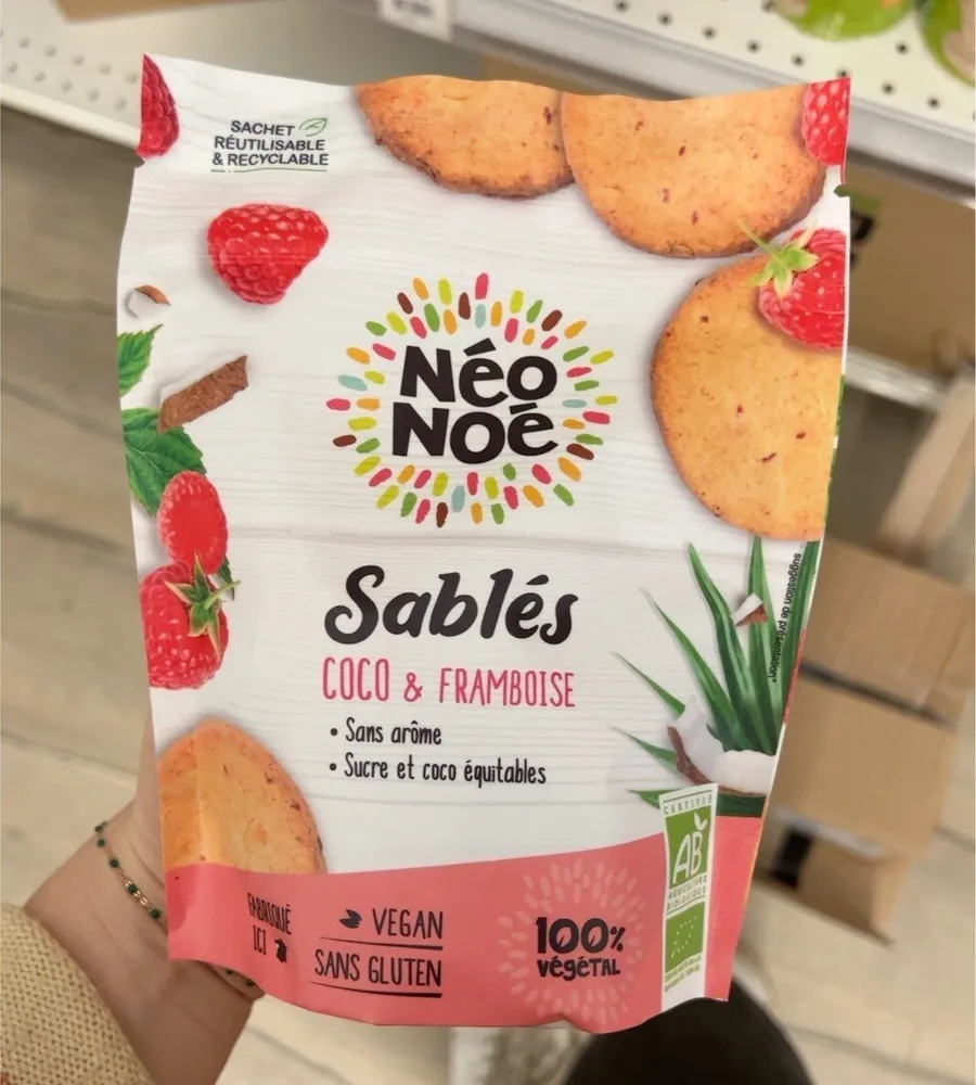 Sablés coco et framboises
