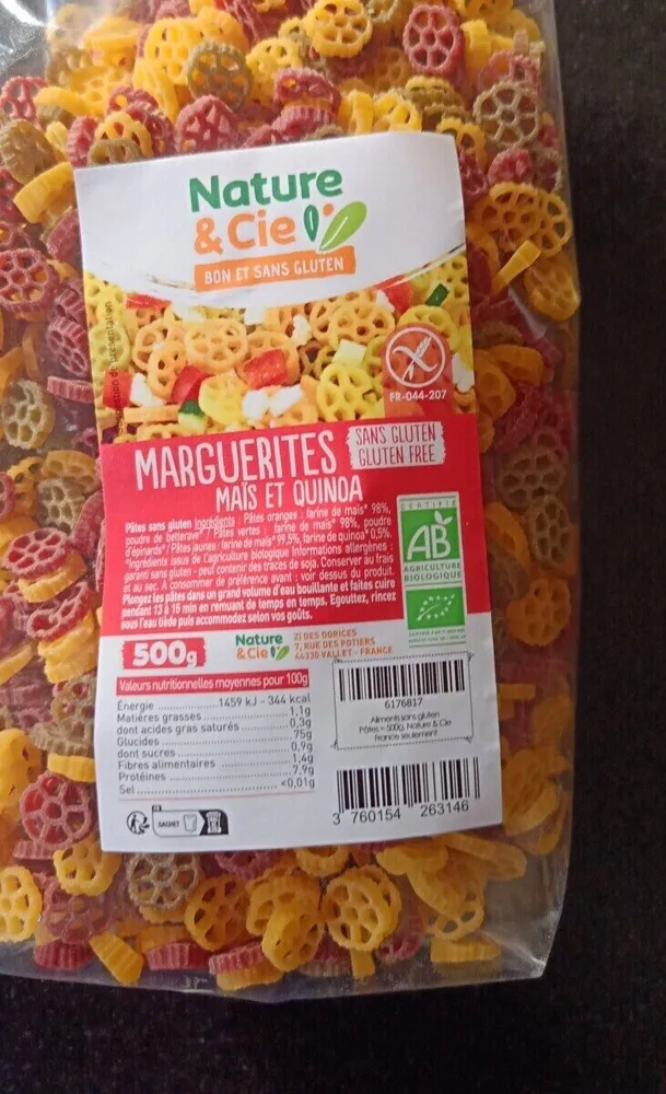Pâtes marguerites maïs et quinoa
