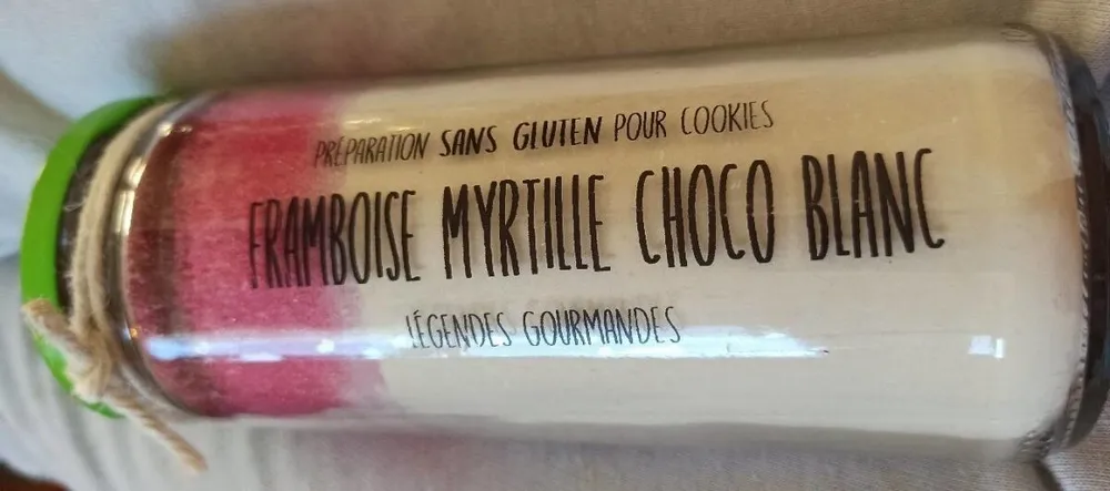 Cookies sans gluten framboise myrtille choco blanc