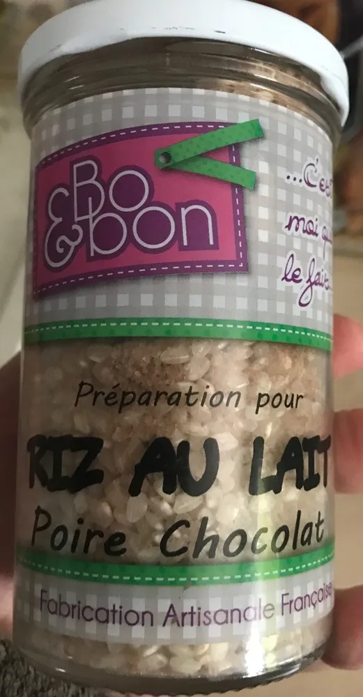 Riz au lait poire chocolat