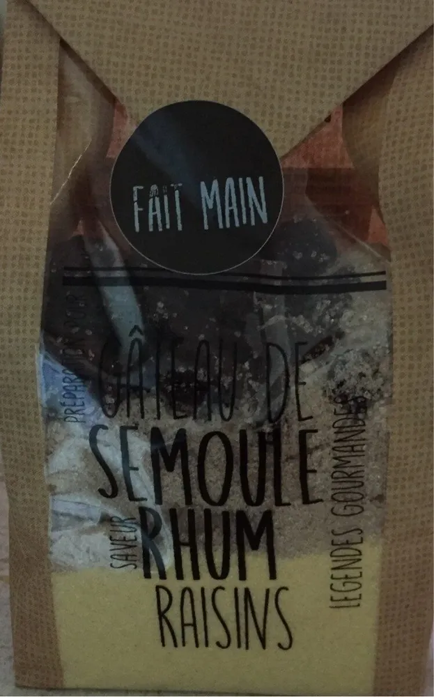 Gateau semoule Rhum raisin